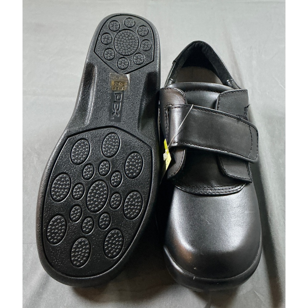 Apex B3000W Womens Black Leather Ambulator Shoes Hook Loop Strap Size 7.5 MED - Picture 8 of 10